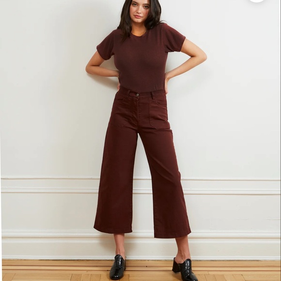 Loup Pants - Loup Simone Wide Leg Cropped Pants size small